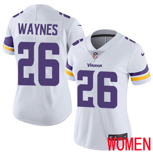 Minnesota Vikings #26 Limited Trae Waynes White Nike NFL Road Women Jersey Vapor Untouchable->youth nfl jersey->Youth Jersey
